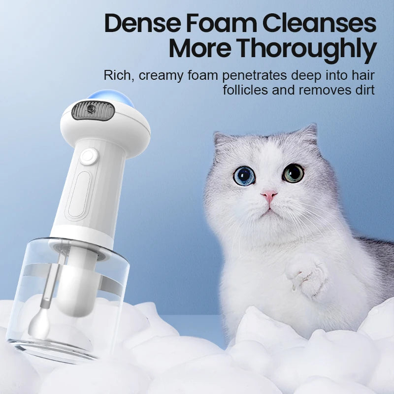 Automatic Pet Foam Machine - Wireless Waterproof Shampoo Dispenser for Dogs & Cats