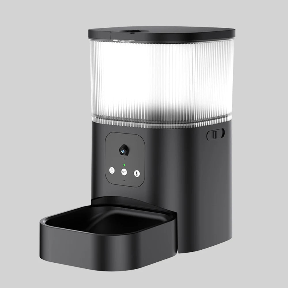 Smart Pet Feeder with WiFi Camera - Automatic Food Dispenser with Voice & Timer