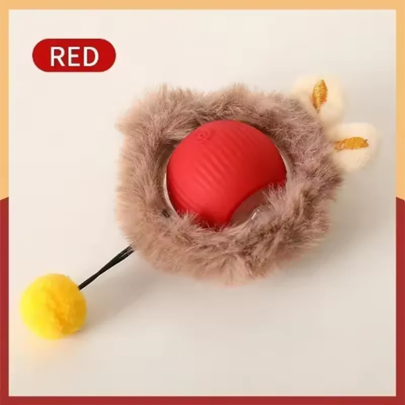 Cat Interactive Ball Toy - Automatic Rolling Ball with Tail