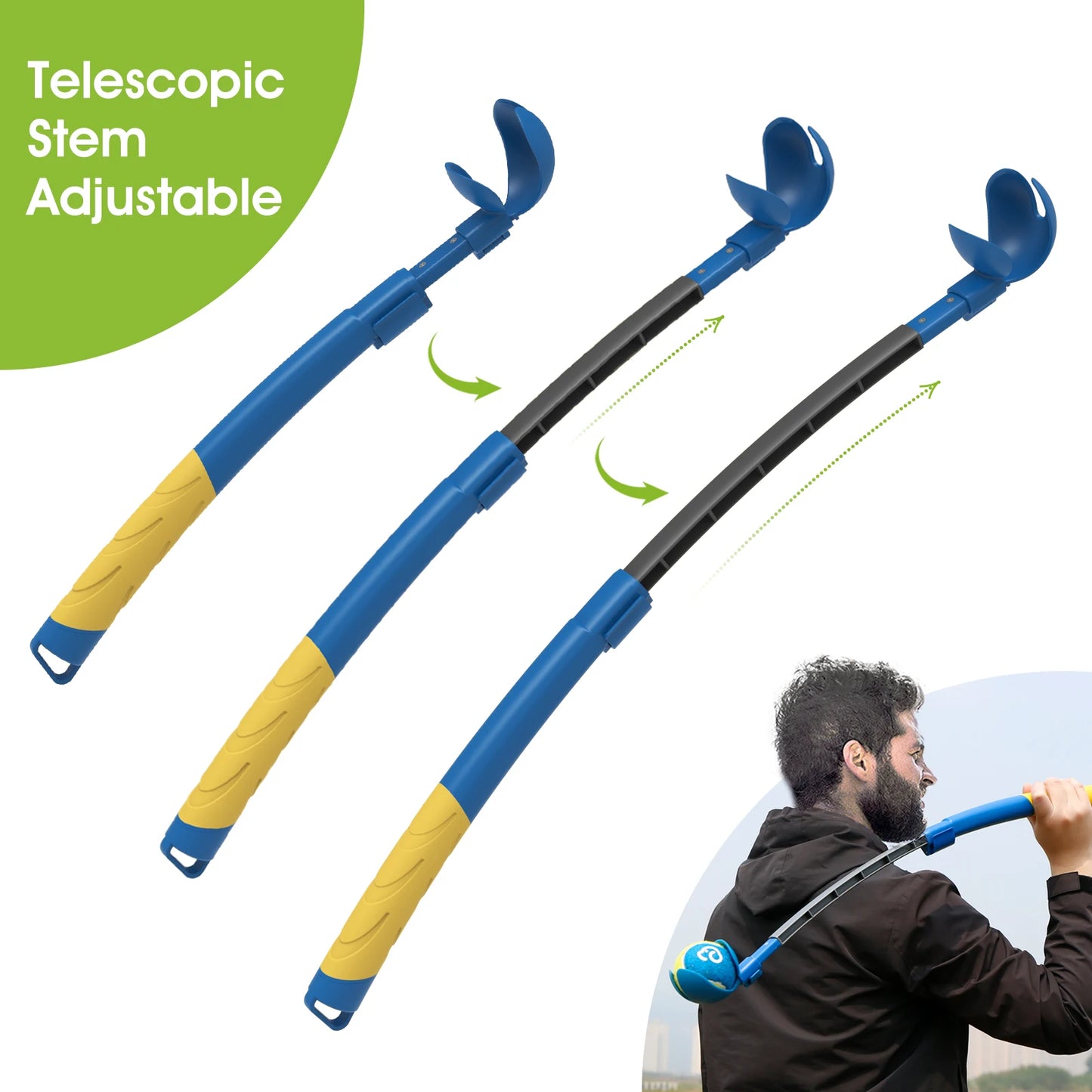 Dog Ball Launcher Throwing Stick – Interactive Fetch Toy for Training & Play