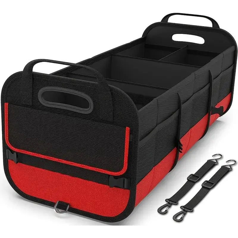 Collapsible Large Car Boot Organiser with Retractable Straps