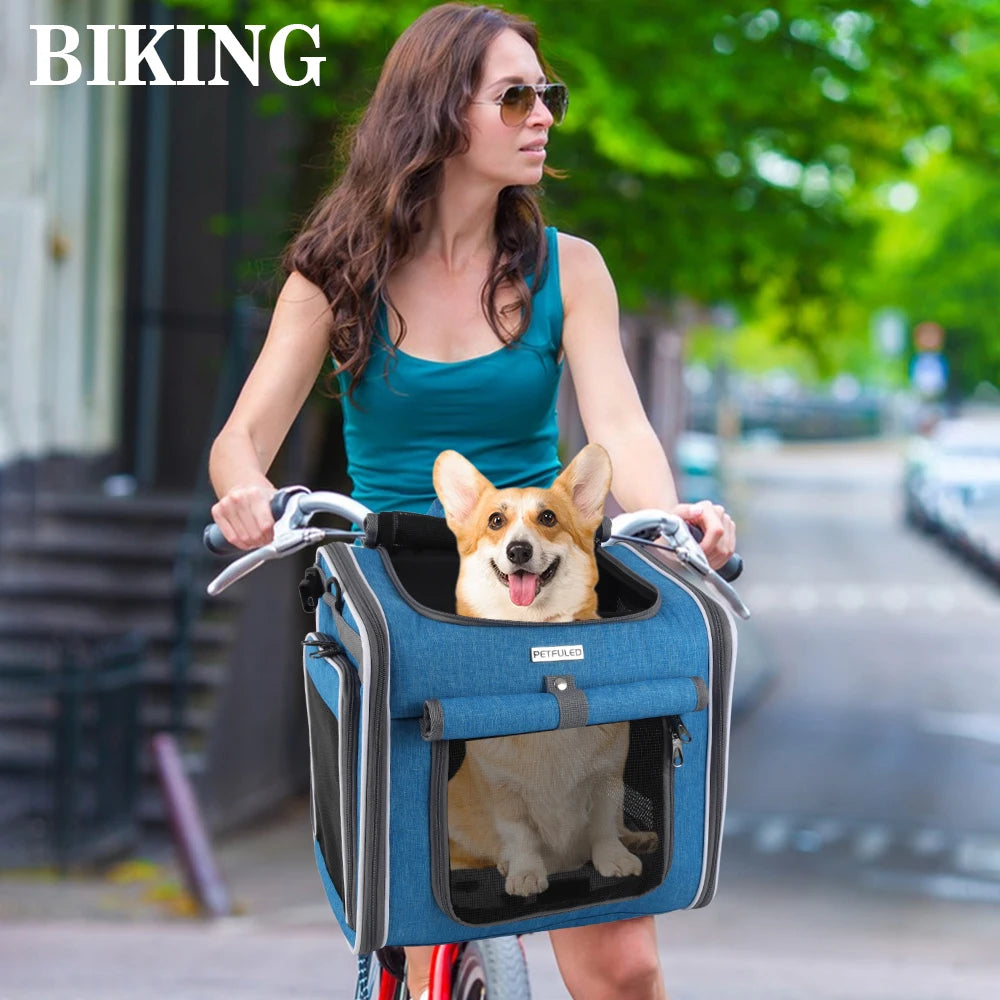 Expandable Soft-Sided Pet Carrier with Four Access Openings