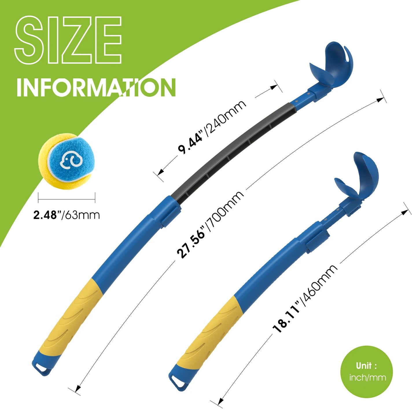 Dog Ball Launcher Throwing Stick – Interactive Fetch Toy for Training & Play