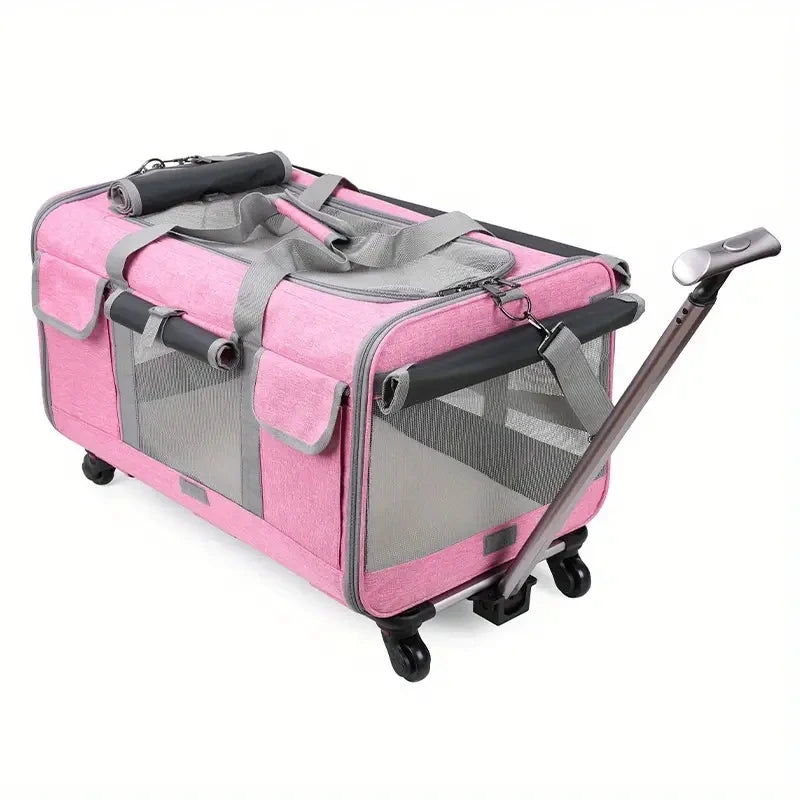 Poussette de transport pliable extra-large pour animaux de compagnie