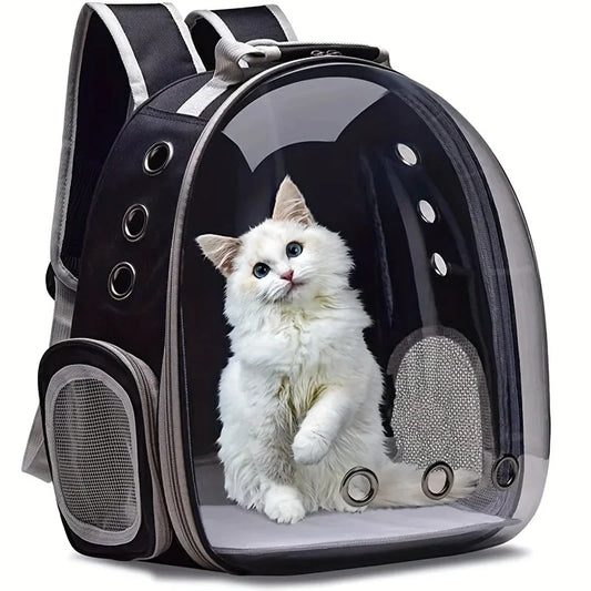 Space Capsule Cat Backpack - Transparent Pet Carrier with Ventilation