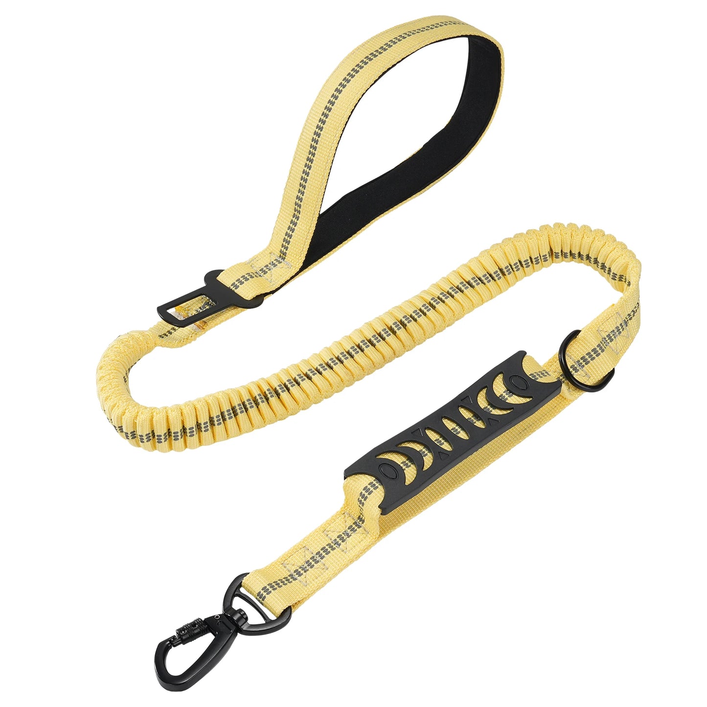 Heavy Duty Tactical Dog Lead — Reflective Bungee No-Pull Lead with Double Padded Handle for Medium & Large Dogs