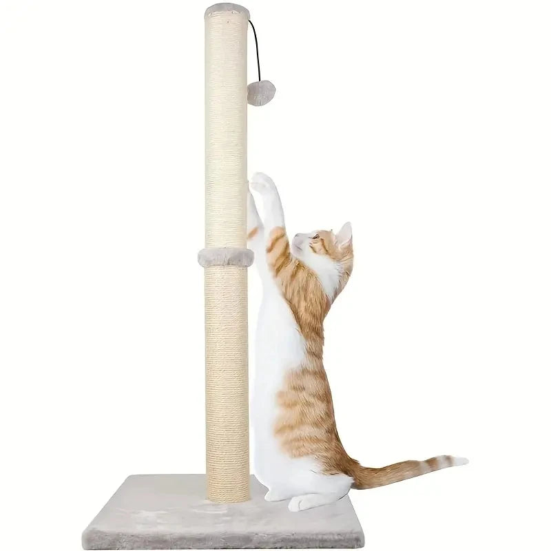 Sisal & Plush Cat Scratching Post — Vertical Double-Tier Design