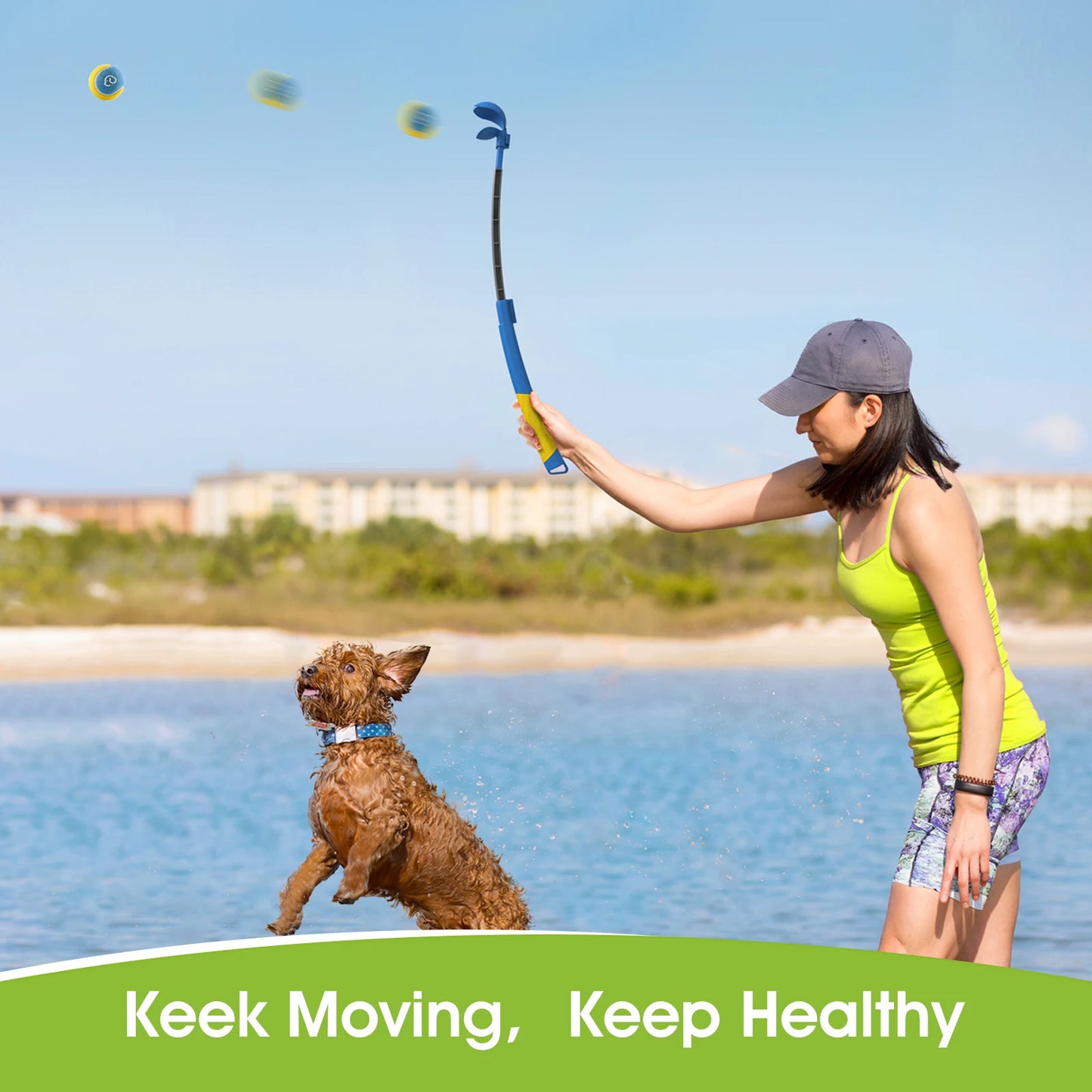 Dog Ball Launcher Throwing Stick – Interactive Fetch Toy for Training & Play