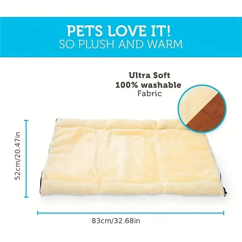 Lit/Tunnel pour Chat 2-en-1 en Polaire et Tapis Pliable – Niche, Tunnel et Tapis de Voyage