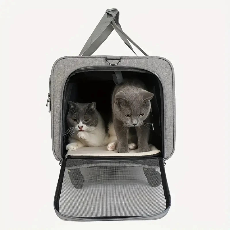 Poussette de transport pliable extra-large pour animaux de compagnie