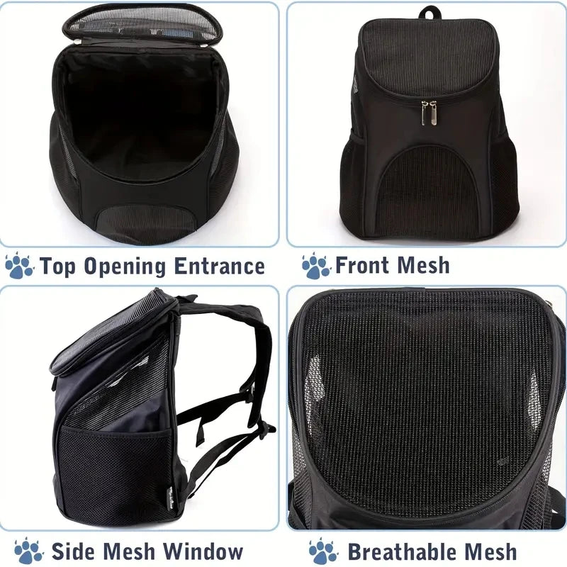Breathable Pet Carrier Backpack for Walking & Hiking — Travel Cat & Dog Bag