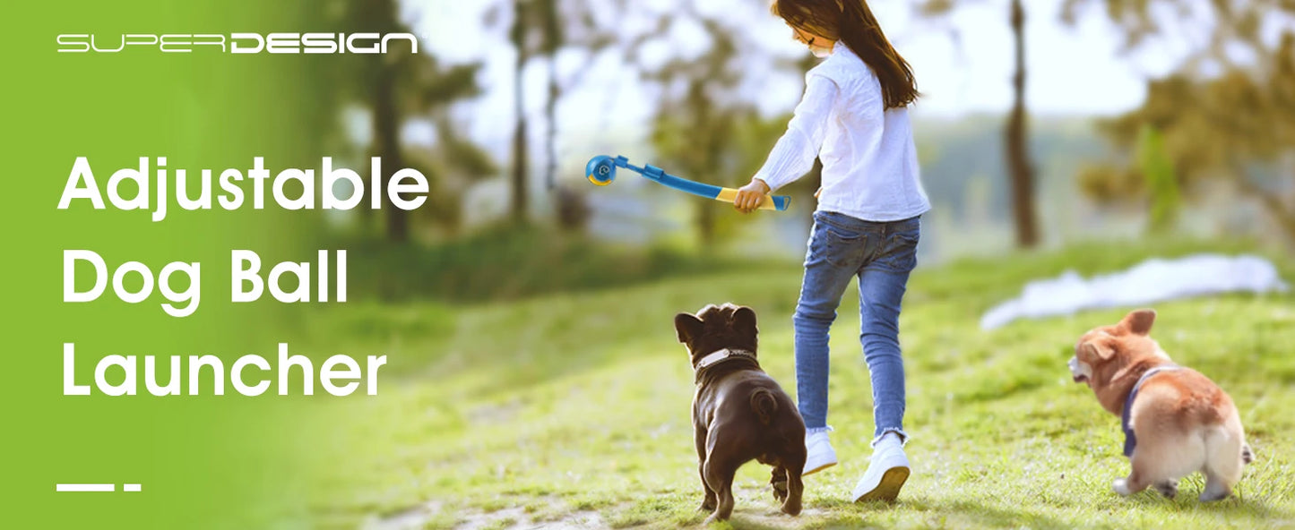 Dog Ball Launcher Throwing Stick – Interactive Fetch Toy for Training & Play