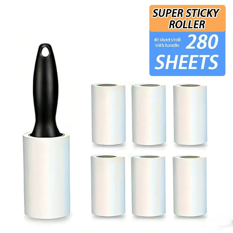 Pet Hair Lint Roller Set with Replacement Rolls