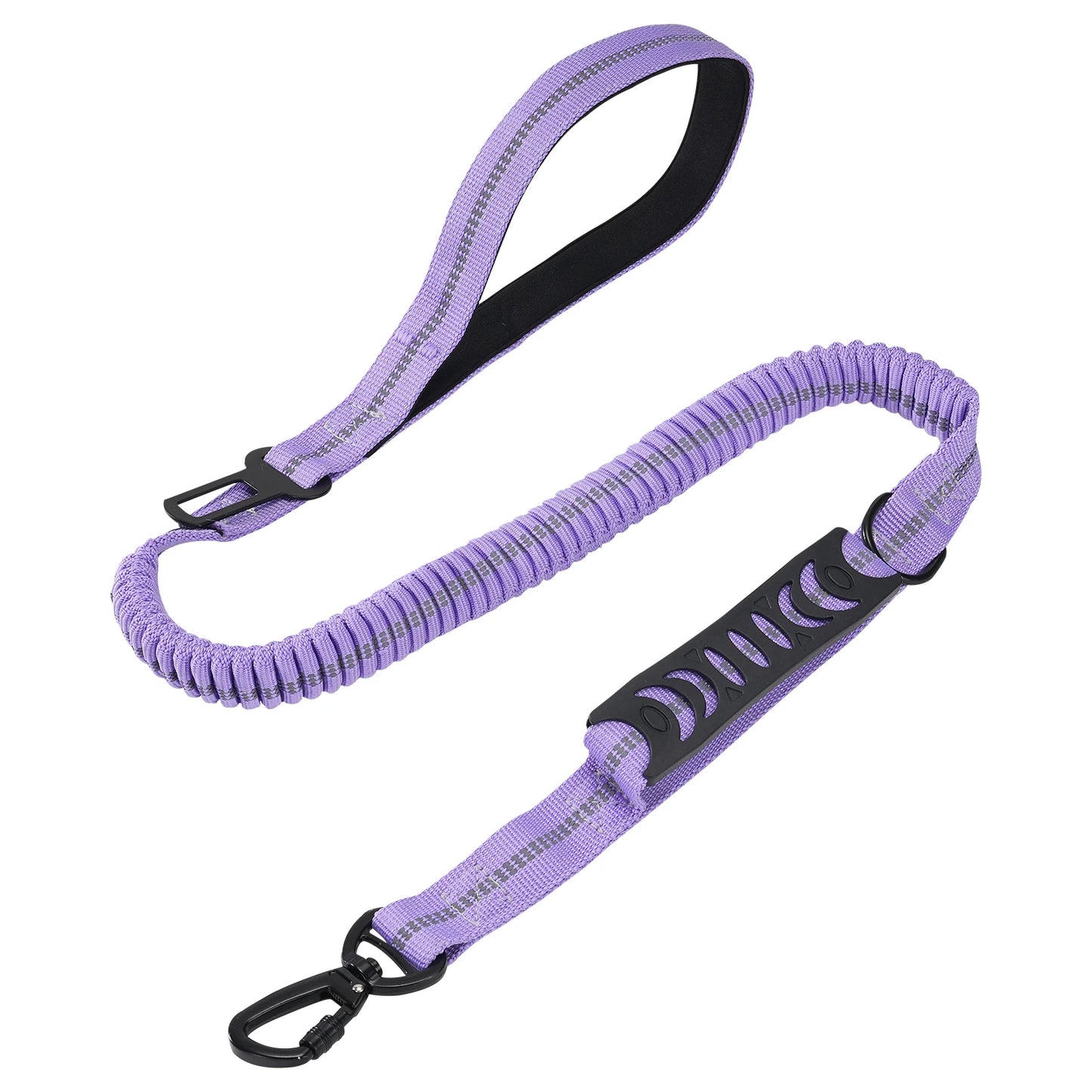 Heavy Duty Tactical Dog Lead — Reflective Bungee No-Pull Lead with Double Padded Handle for Medium & Large Dogs