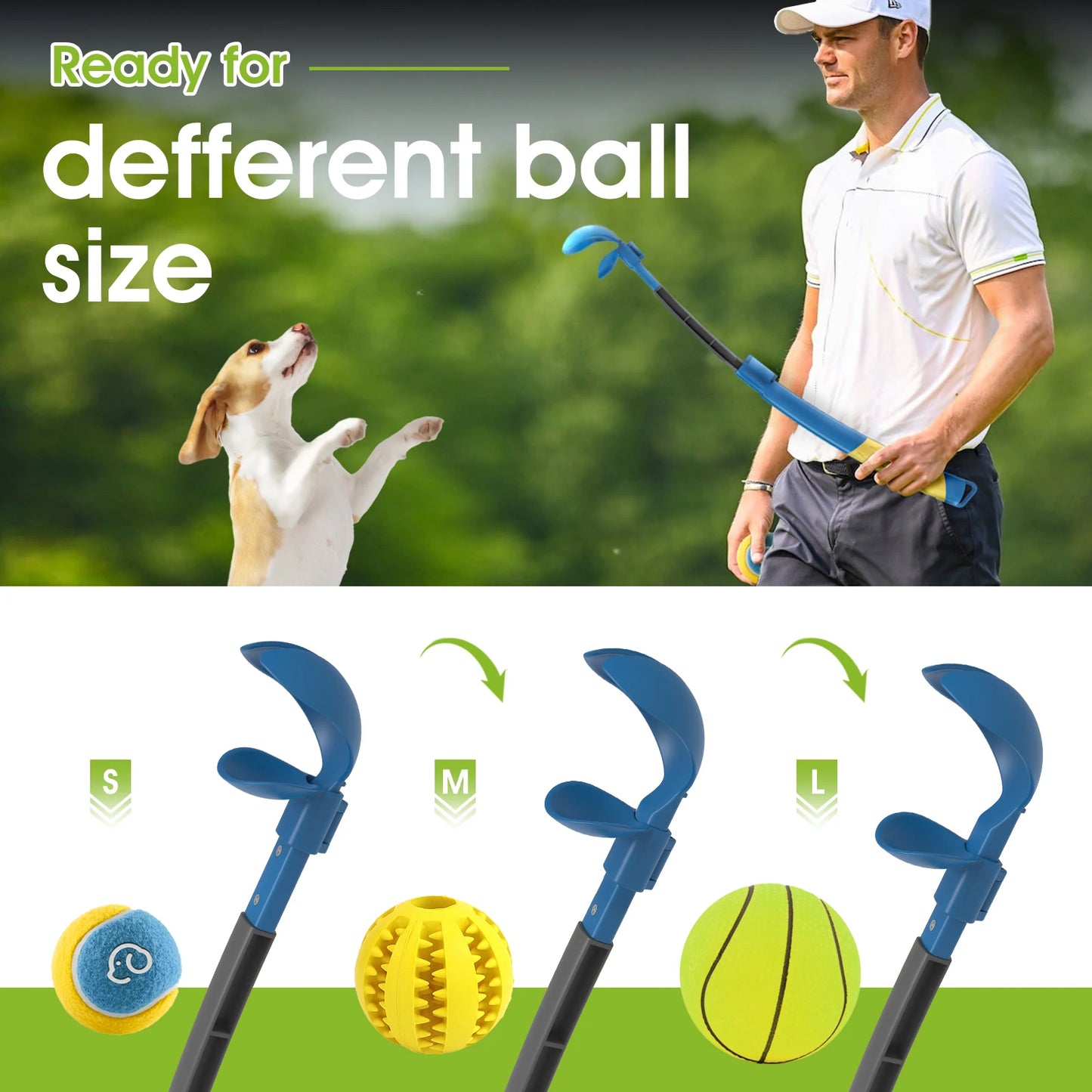 Dog Ball Launcher Throwing Stick – Interactive Fetch Toy for Training & Play