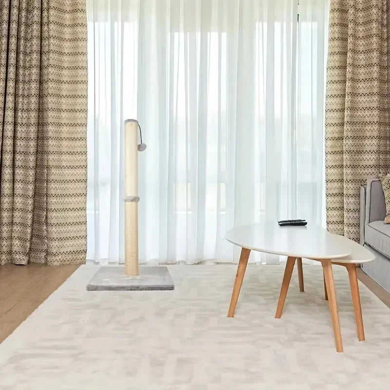 Sisal & Plush Cat Scratching Post — Vertical Double-Tier Design