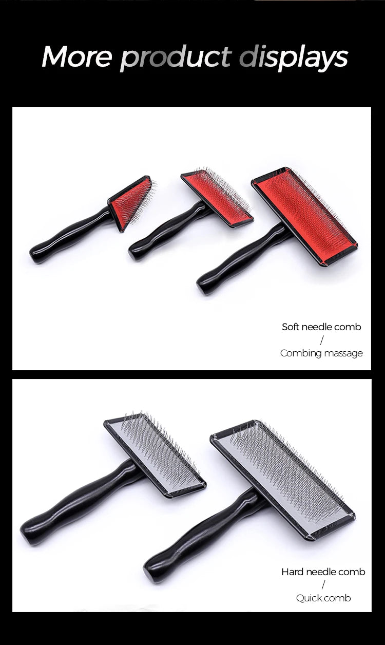 Pet Slicker Brush & Grooming Comb – Deshedding Tool for Dogs, Cats & Horses