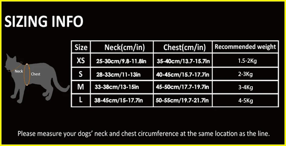 Reflective Mesh Harness Vest for Cats & Small Dogs