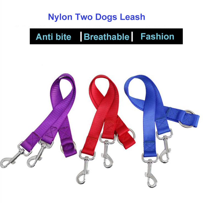 Double Dog Leash Coupler for Walking Two Dogs