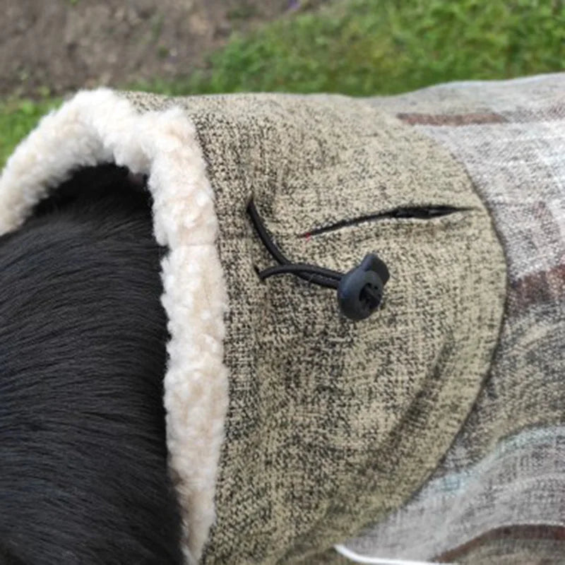 Plaid Fleece Winter Jacket for Medium & Large Dogs