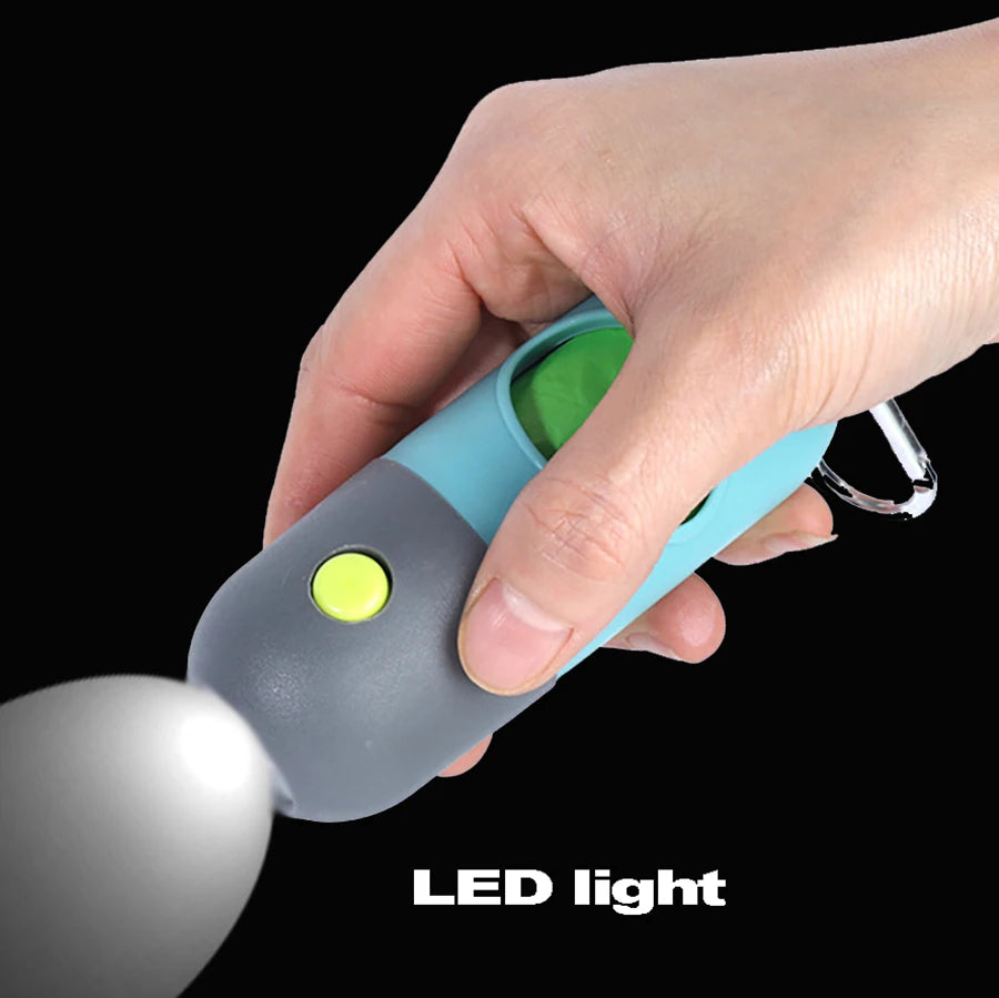 Dog Poop Bag Dispenser with LED Light & Waste Bag Holder
