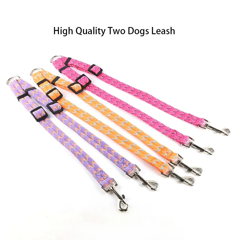 Laisse double pour deux chiens ou chats - Laisse double en V