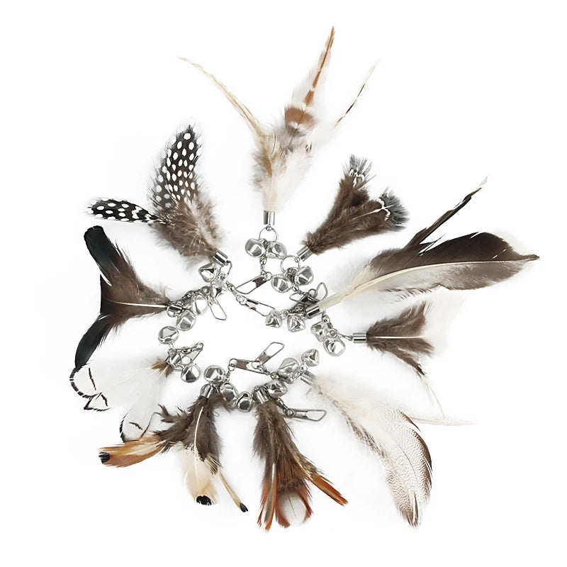 Feather Cat Teaser Toy Replacement Pack (10pcs)