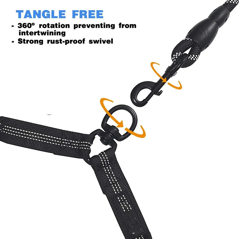 Dual Dog Coupler Leash – Walk 2 Dogs at Once