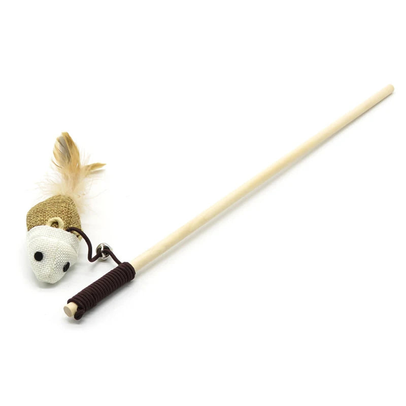 Feather Wand Cat Teaser Toy