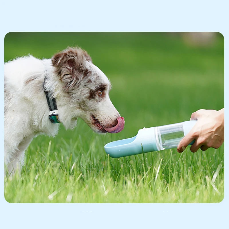 2-in-1 Pet Travel Water Bottle & Food Dispenser