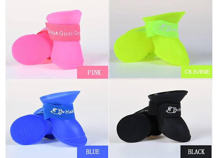 Silicone Waterproof Dog Rain Boots