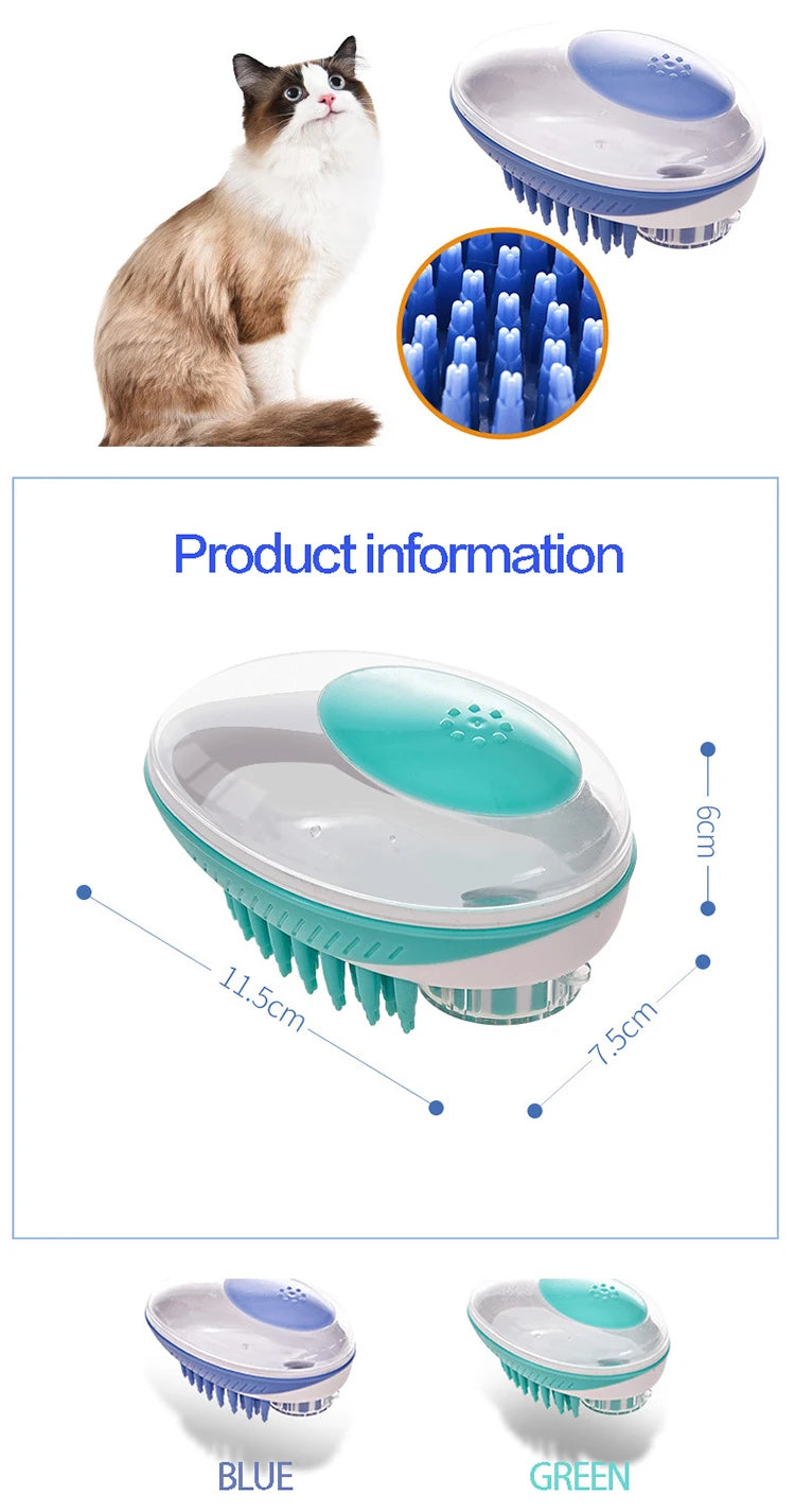 2-in-1 Silicone Pet Bath Brush & Massage Comb
