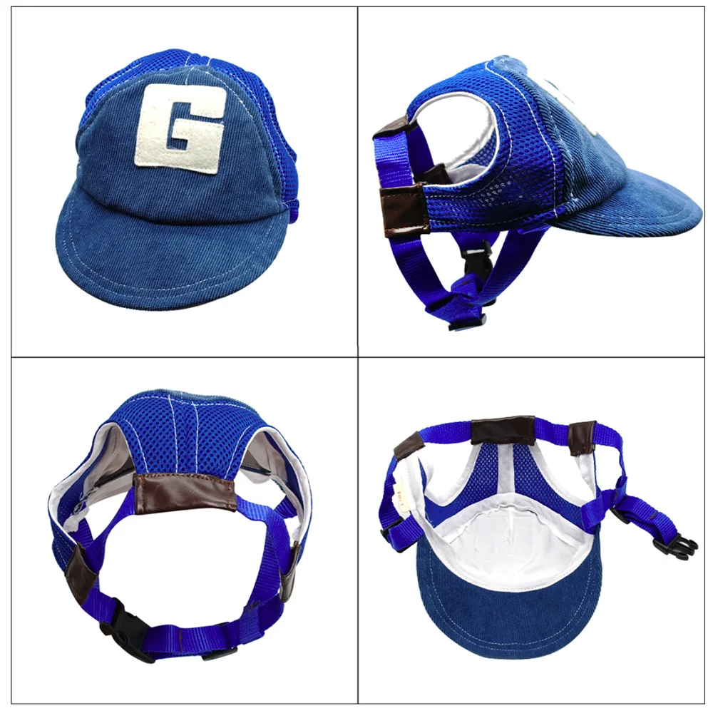 Breathable Dog Baseball Cap with Ear Holes