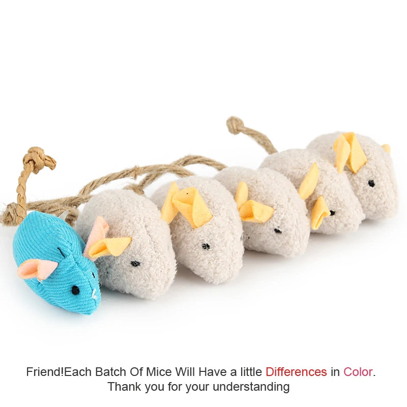Catnip Plush Mouse Cat Toys – 6 Pack