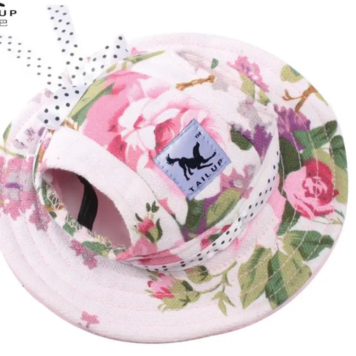 Breathable Sun Hat for Small Dogs & Cats | Mesh Canvas Cap
