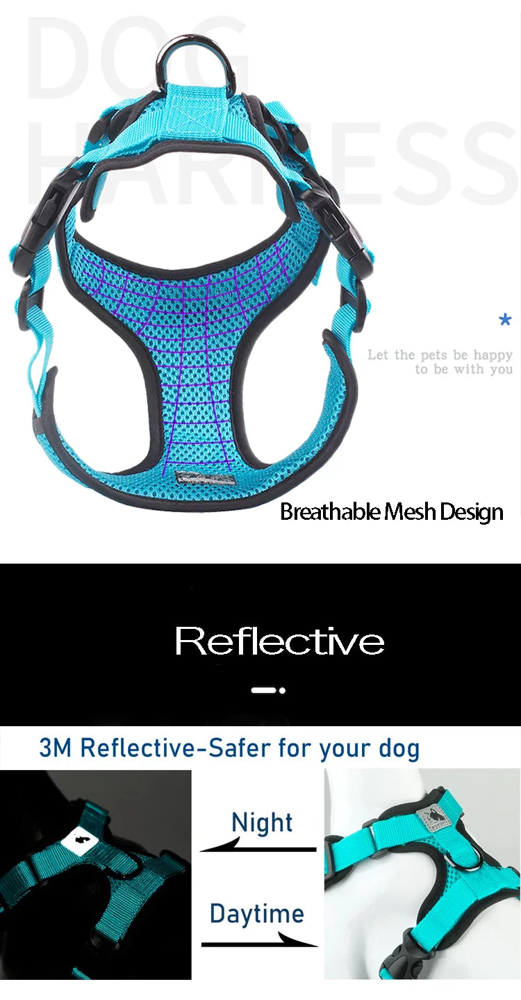 Breathable Mesh Vest Harness for Dogs & Cats