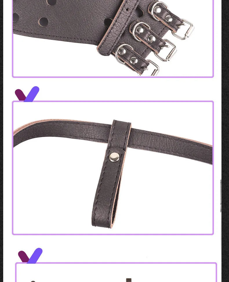 Adjustable Breathable Leather Dog Muzzle