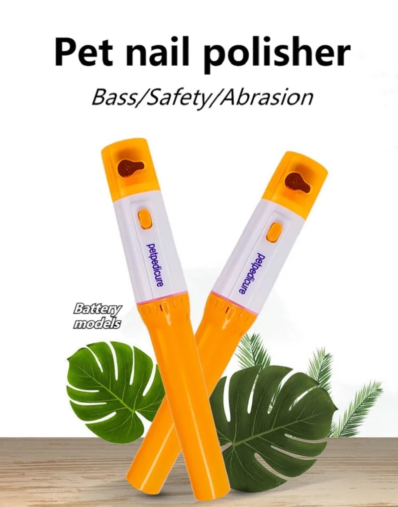 Electric Pet Nail Grinder – Quiet Low-Vibration Claw Trimmer for Cats & Dogs