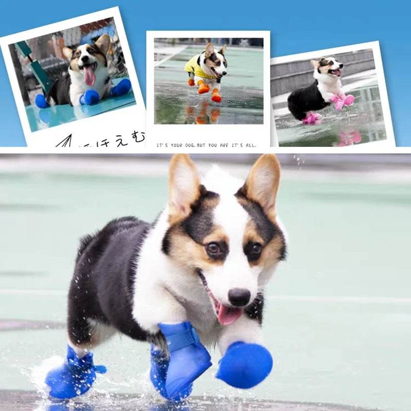 Silicone Waterproof Dog Rain Boots