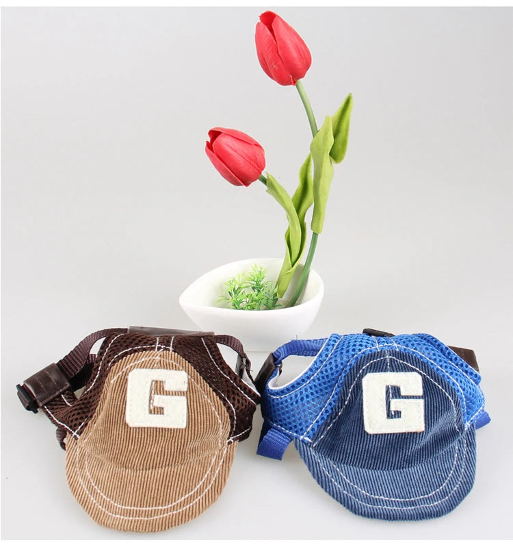 Breathable Dog Baseball Cap with Ear Holes