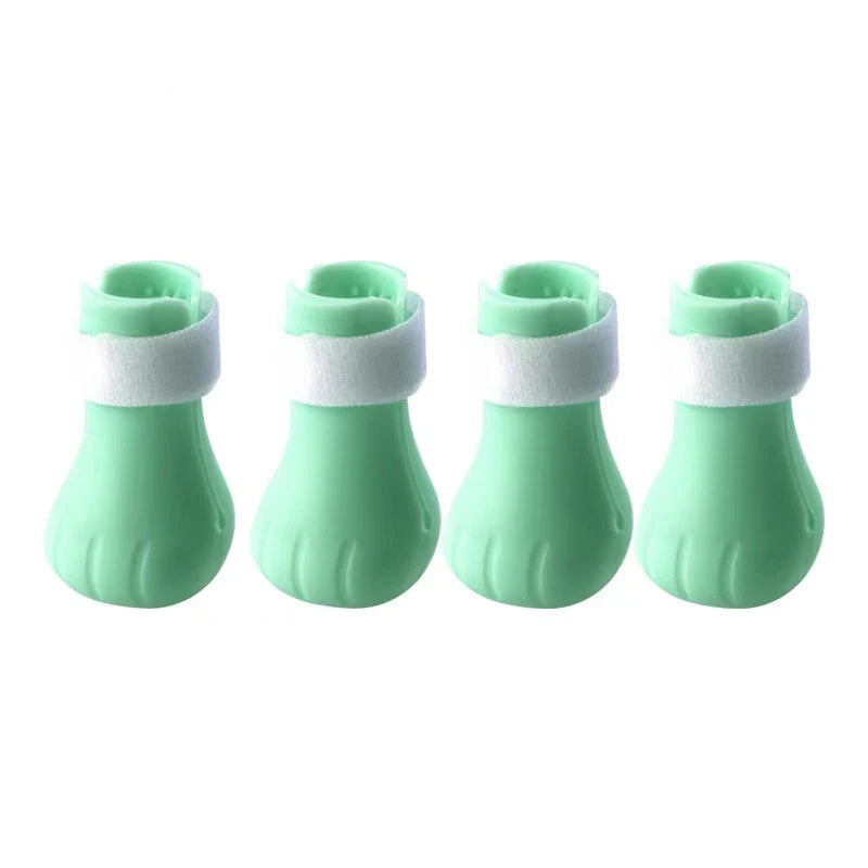 Anti-Scratch Silicone Paw Protector Boots for Cats – Set of 4