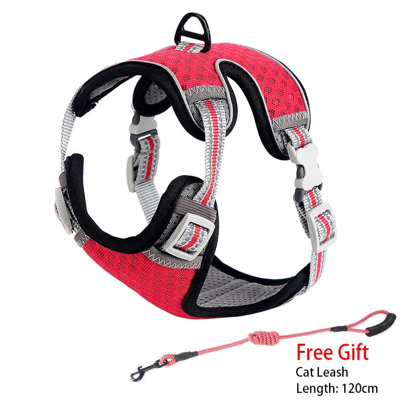 Reflective Mesh Harness Vest for Cats & Small Dogs