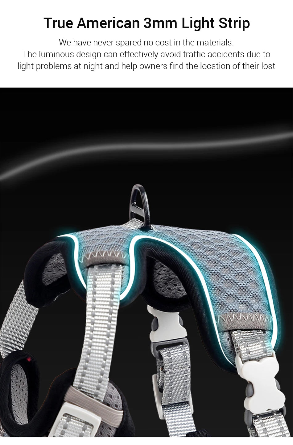 Reflective Mesh Harness Vest for Cats & Small Dogs