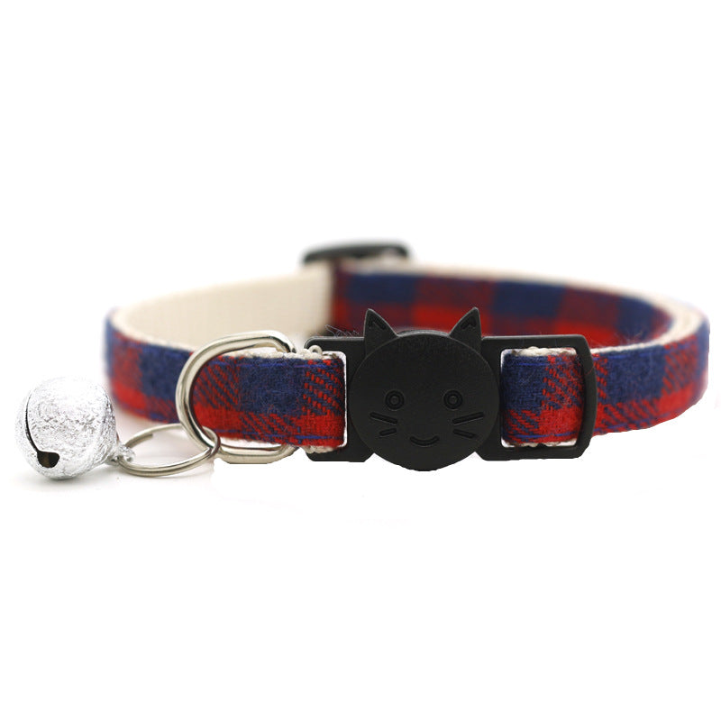 Adjustable Reflective Cat Collar with Bell and Buckle