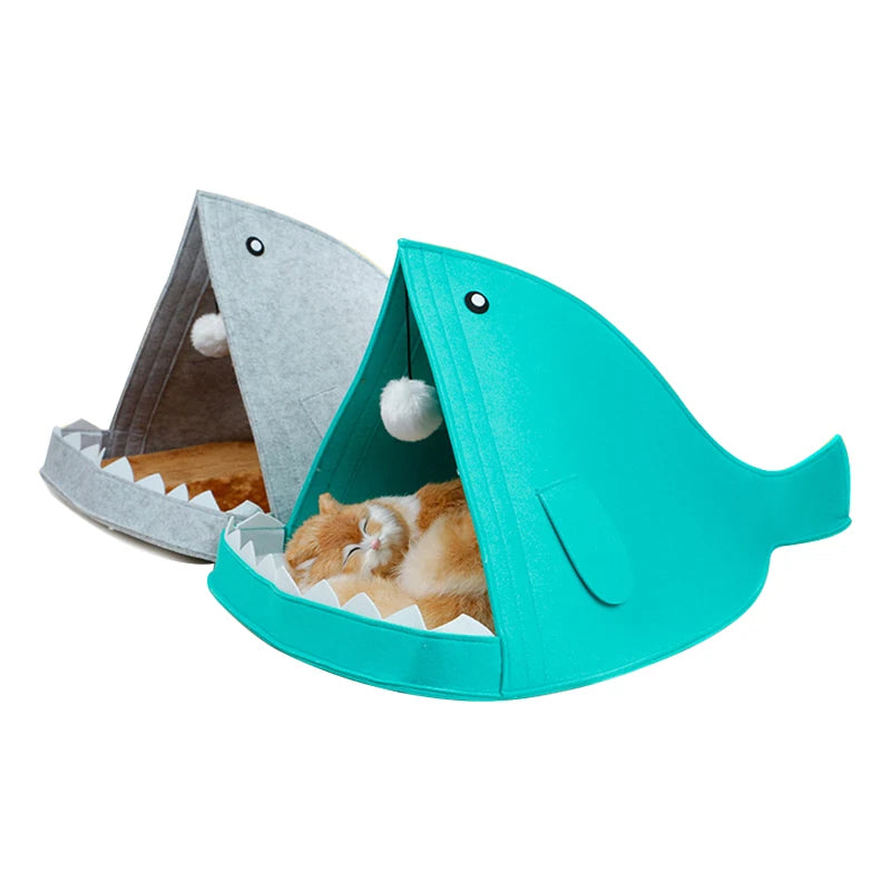 Shark Pet Bed & Cushion Mat for Dogs & Cats
