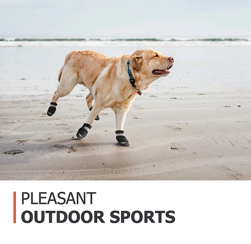 Waterproof Reflective Dog Boots with PVC Soles