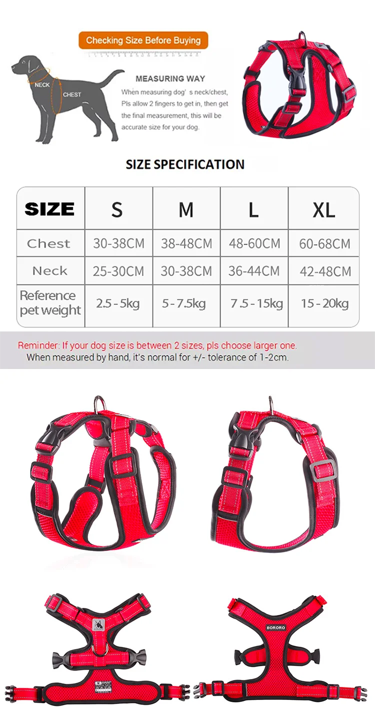 Breathable Mesh Vest Harness for Dogs & Cats