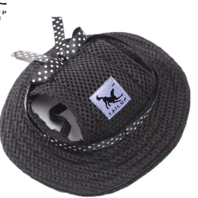 Breathable Sun Hat for Small Dogs & Cats | Mesh Canvas Cap