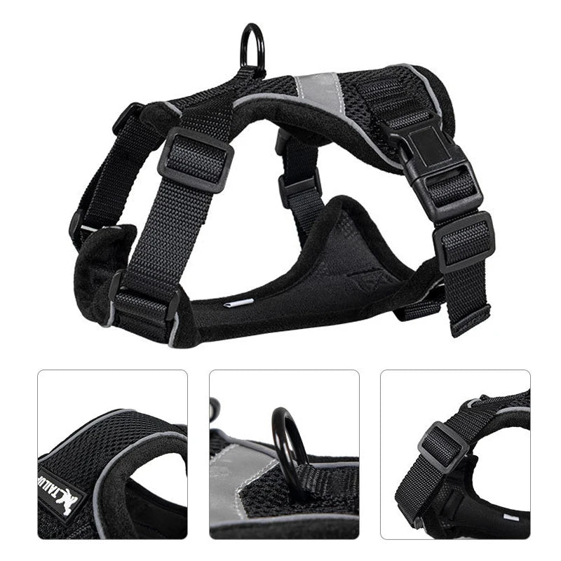 Breathable Escape-Proof Pet Harness Vest with Reflective Strips