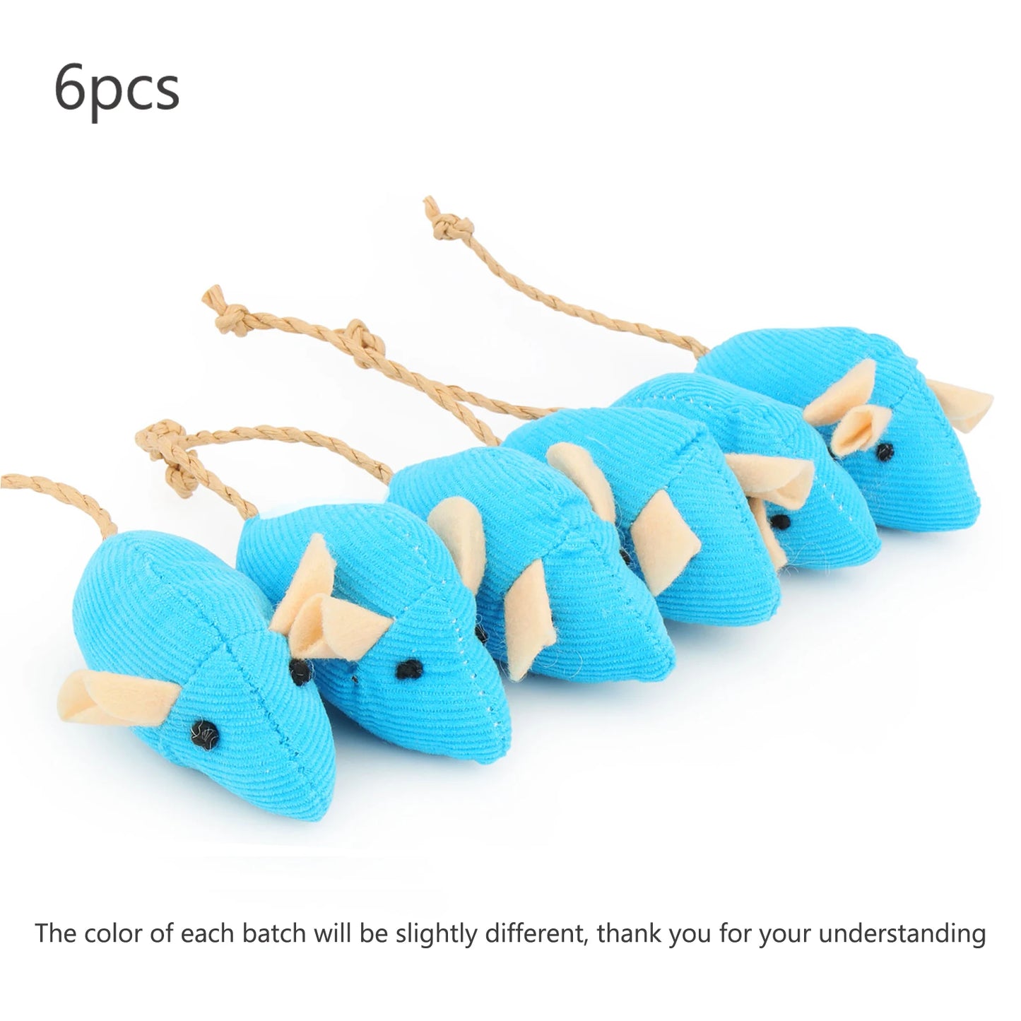 Catnip Plush Mouse Cat Toys – 6 Pack